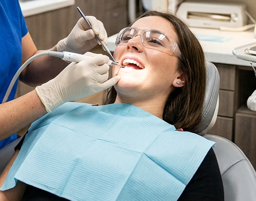 Dental hygiene care focuses on maintaining the health of your teeth and gums through regular cleanings, exams, and preventive treatments.