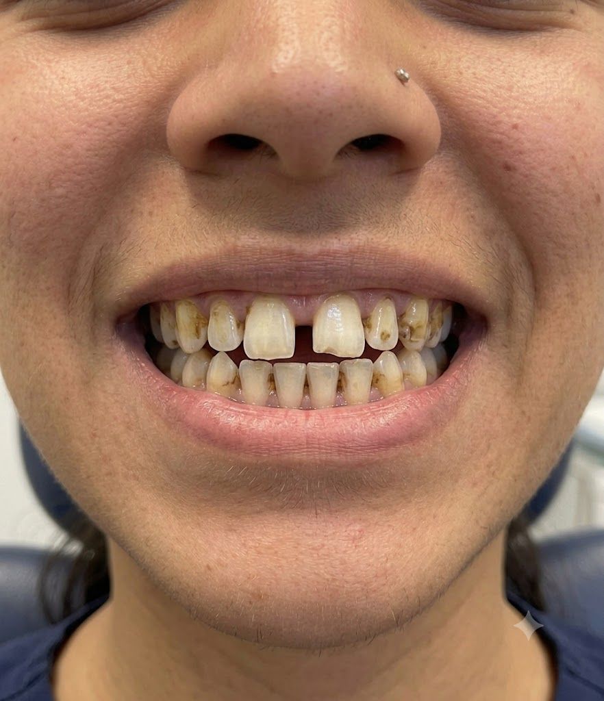 Veneers before treatment